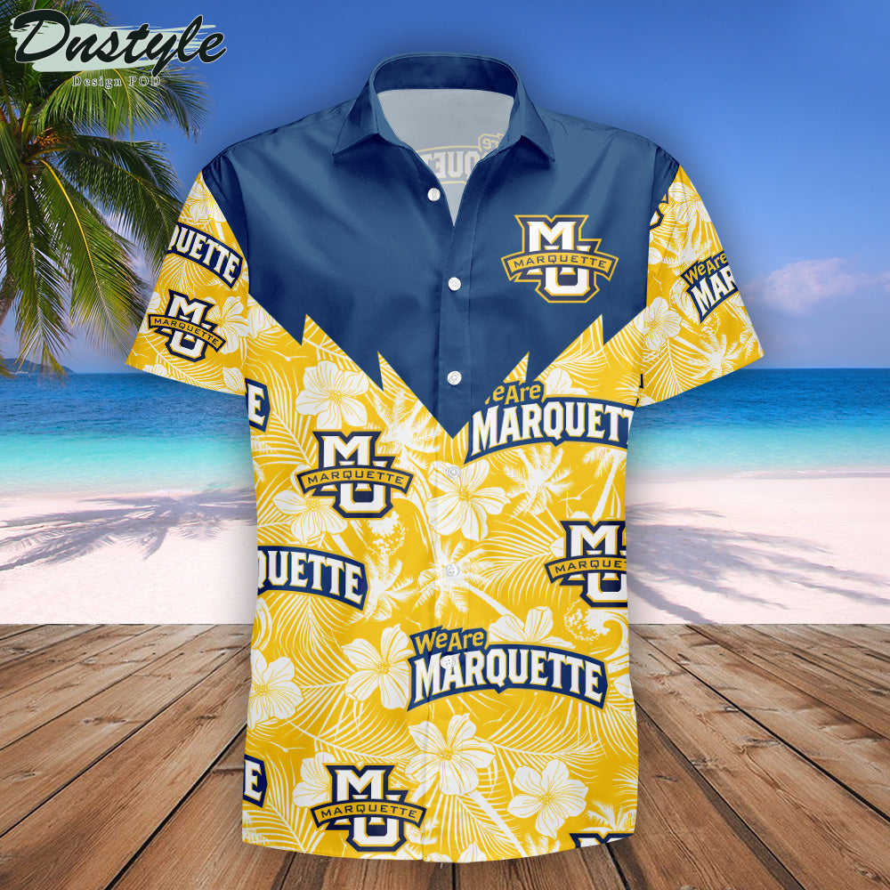 Marquette Golden Eagles Tropical Seamless NCAA Hawaii Shirt