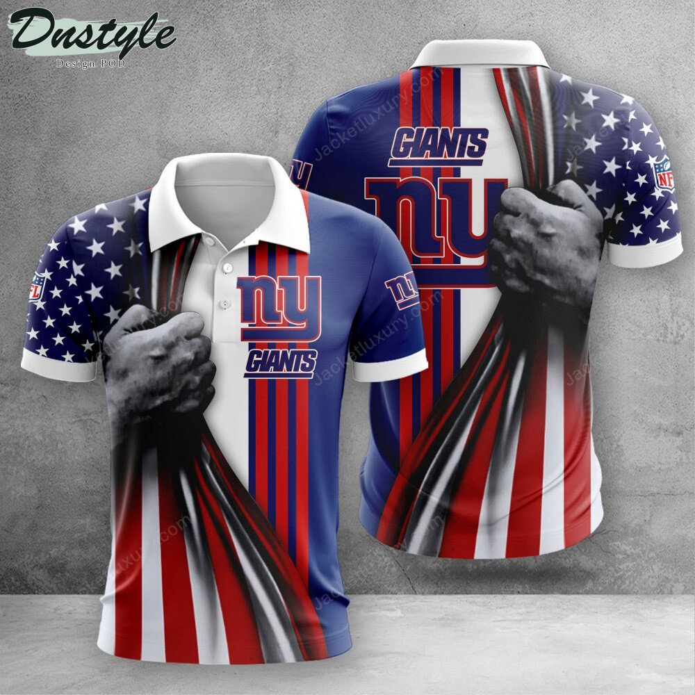 New York Giants American Flag Polo Shirt