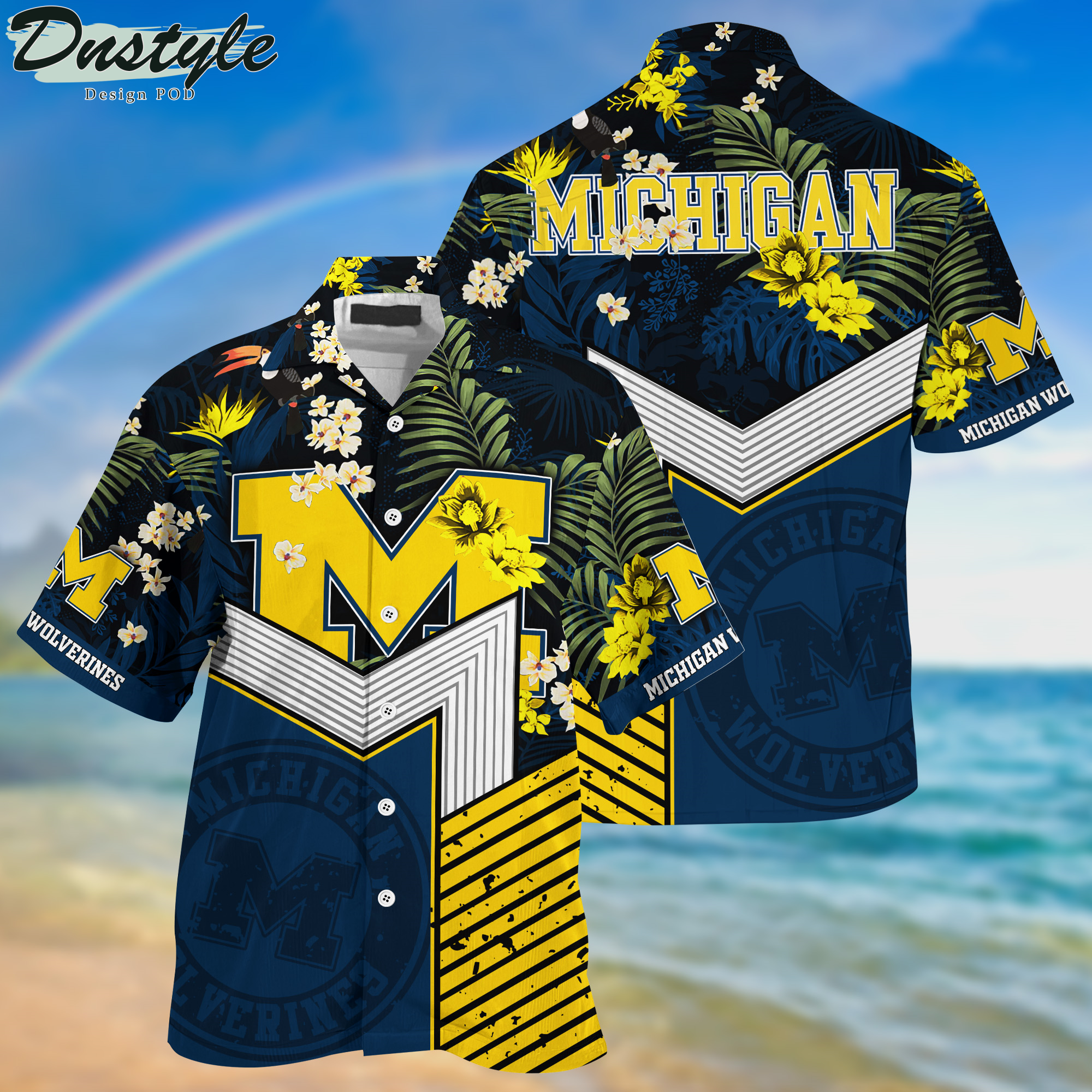 Michigan Wolverines Hawaii Shirt And Shorts New Collection