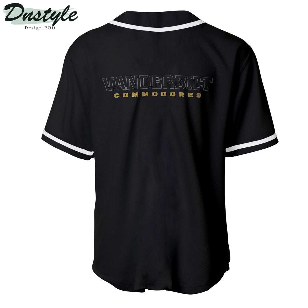 Vanderbilt Commodores Custom Name Baseball Jersey