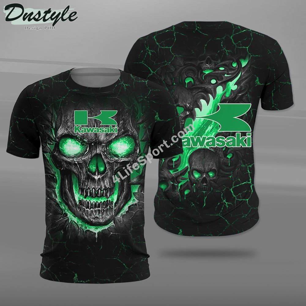 Kawasaki Skull 3d Printed Hoodie Tshirt