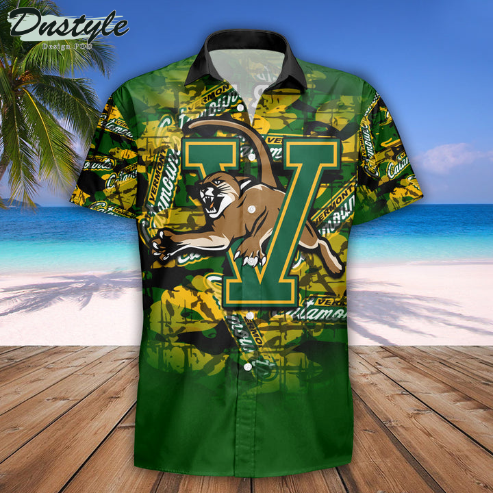 Personalized Vermont Catamounts Camouflage Vintage NCAA Hawaii Shirt