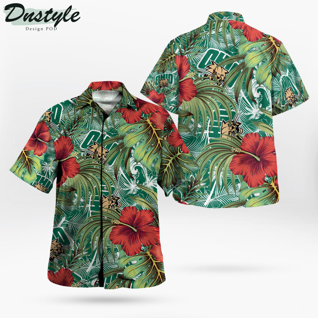 Ohio Bobcats Hibiscus Tropical Hawaii Shirt