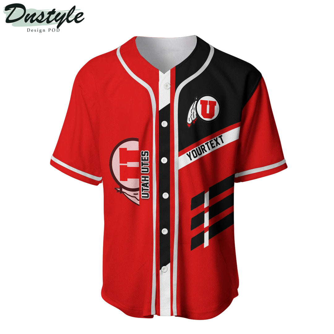 Utah Utes Custom Name Baseball Jersey
