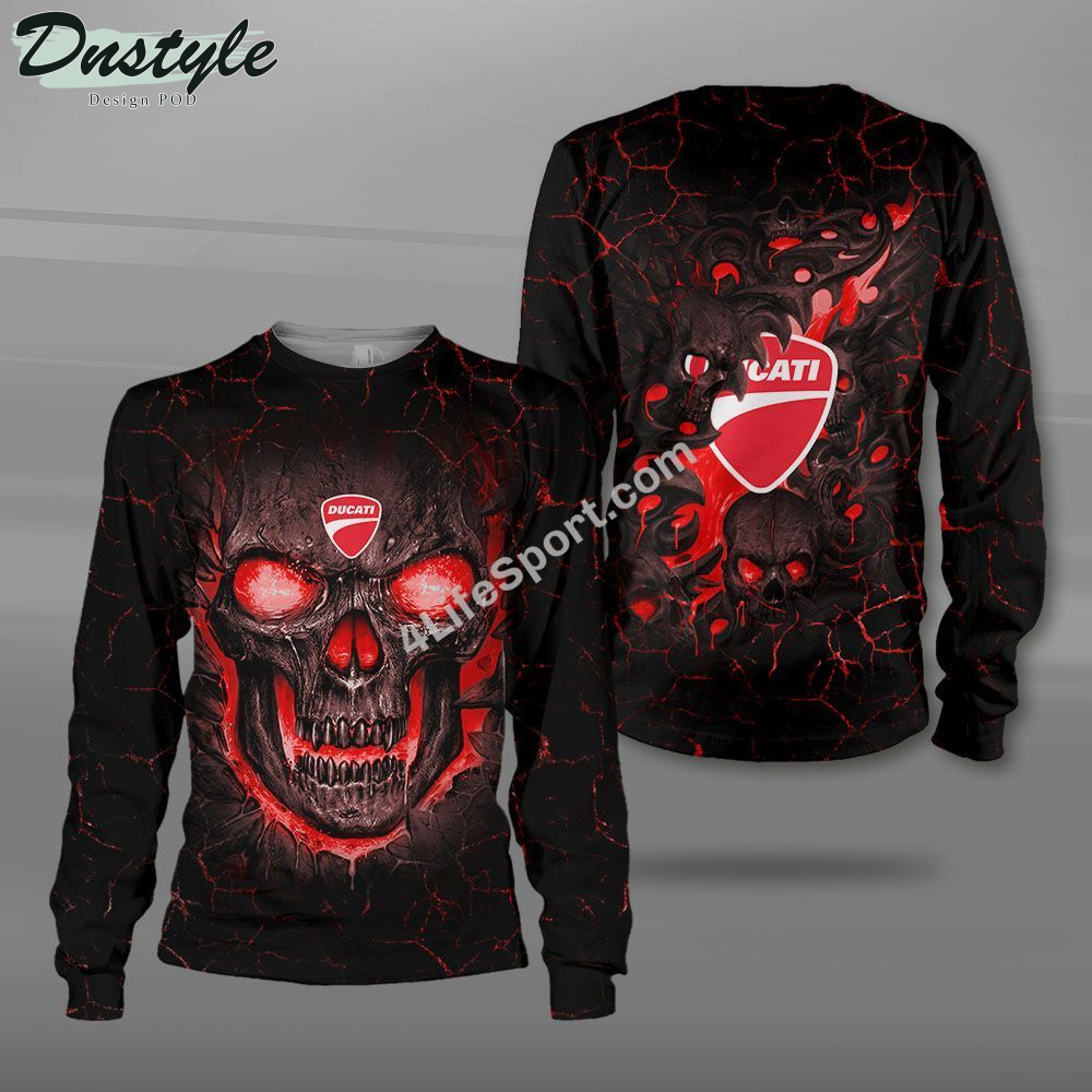 Ducati Skull 3d Printed Hoodie Tshirt