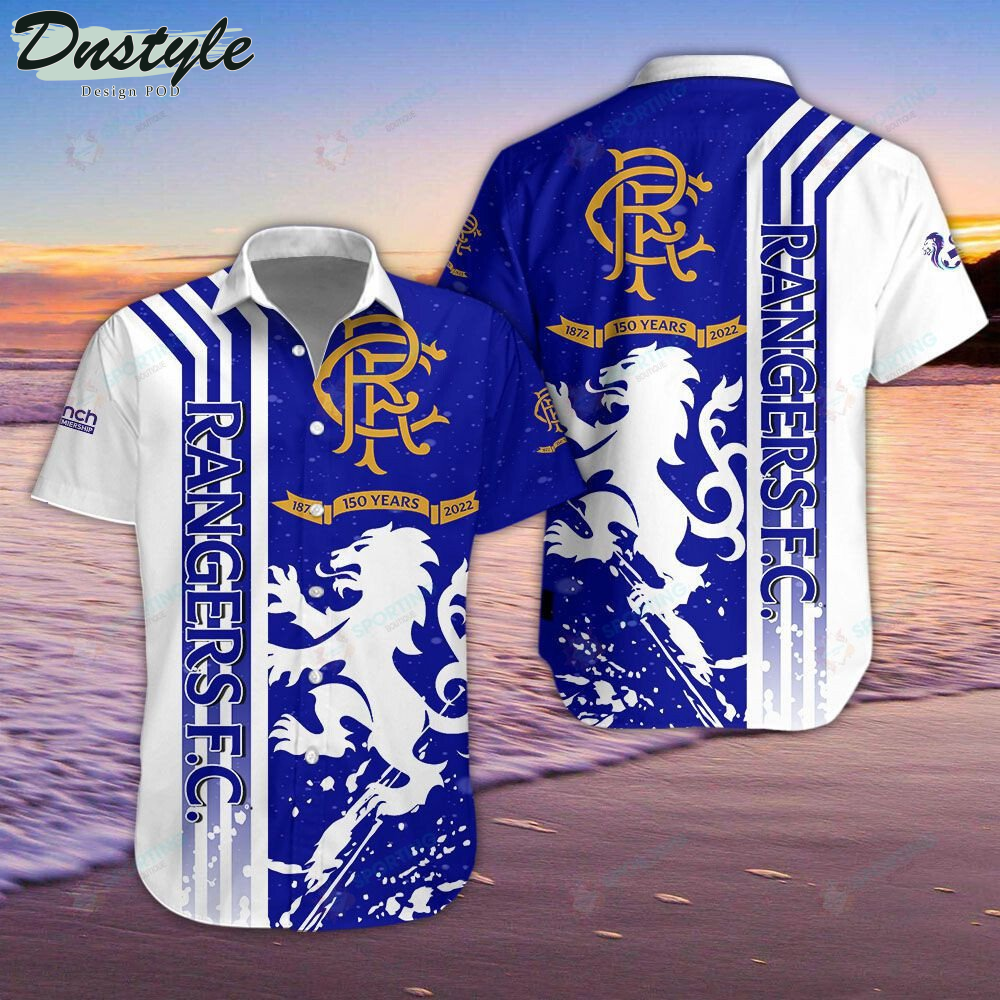 Rangers F.C Blue Hawaiian Shirt