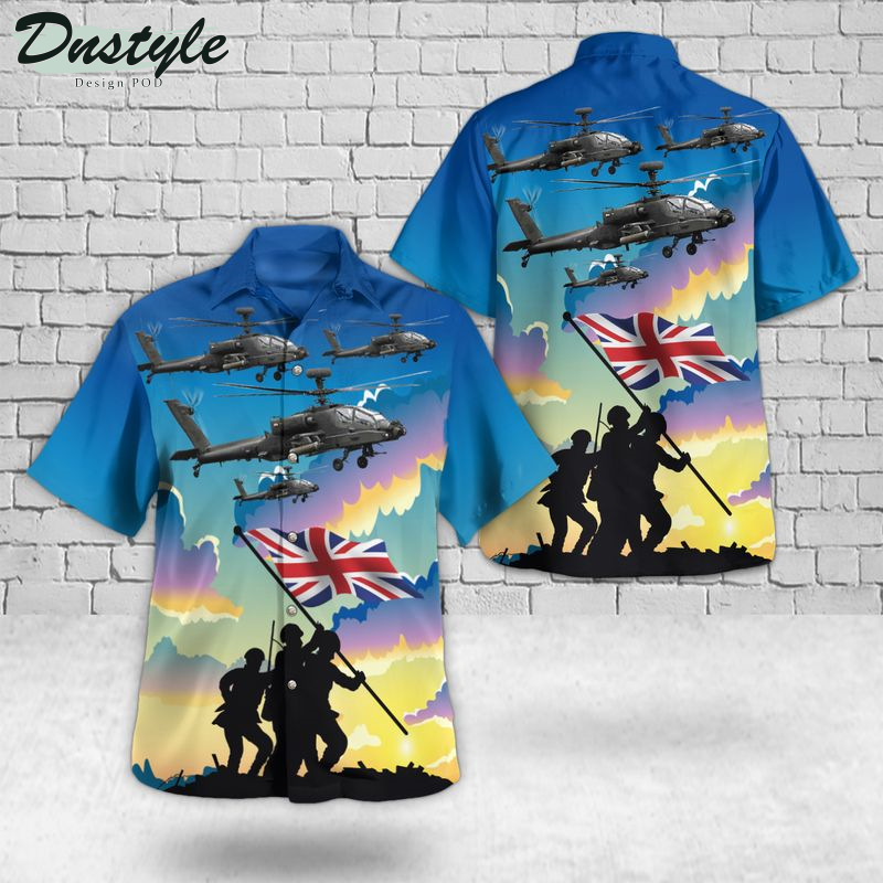 British Army AgustaWestland Apache AH1 Armed Force Days Hawaiian Shirt