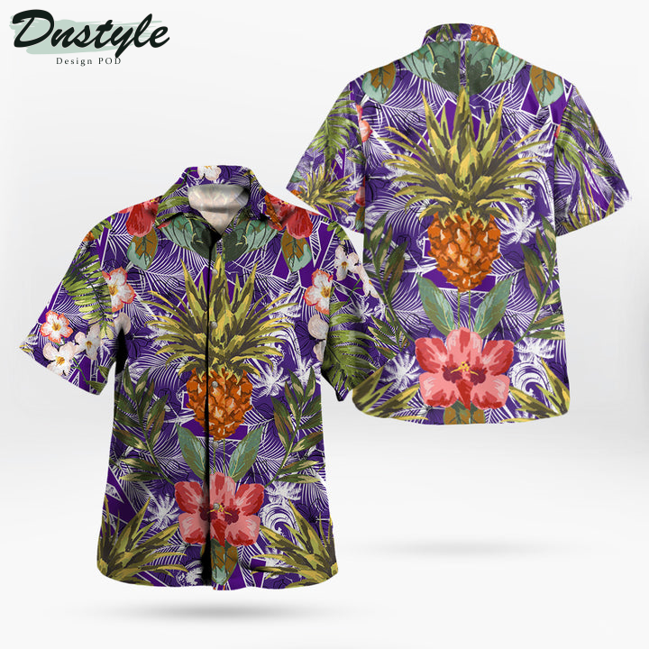 Northwestern Wildcats Pineapple Tropical Hawaiian Shirt