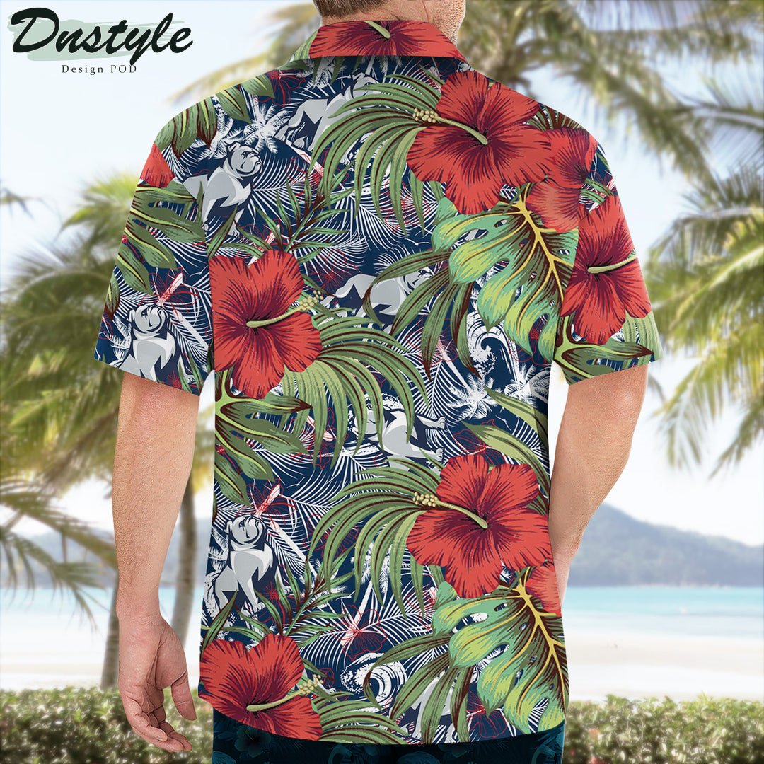 Samford Bulldogs Hibiscus Tropical Hawaii Shirt