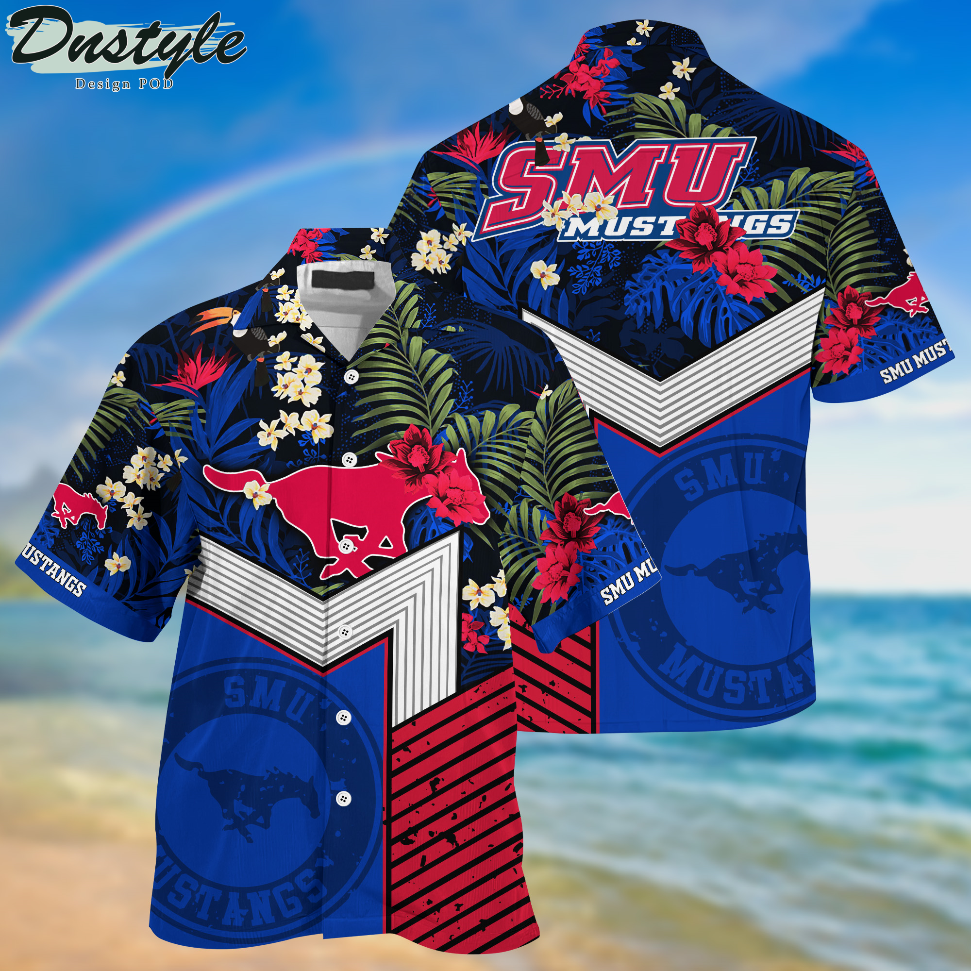 SMU Mustangs Hawaii Shirt And Shorts New Collection