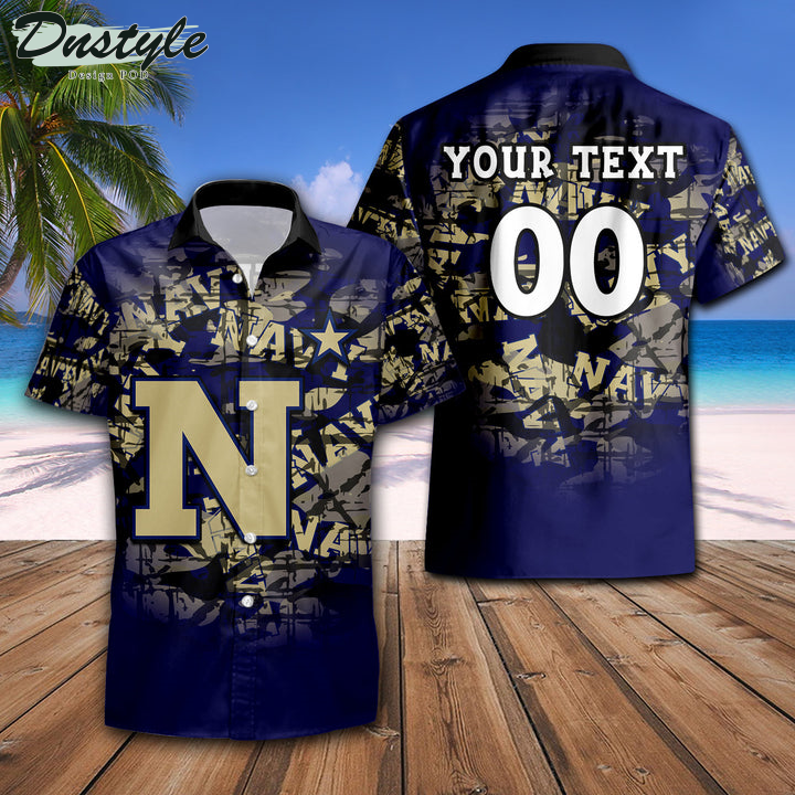 Personalized Navy Midshipmen Camouflage Vintage NCAA Hawaii Shirt