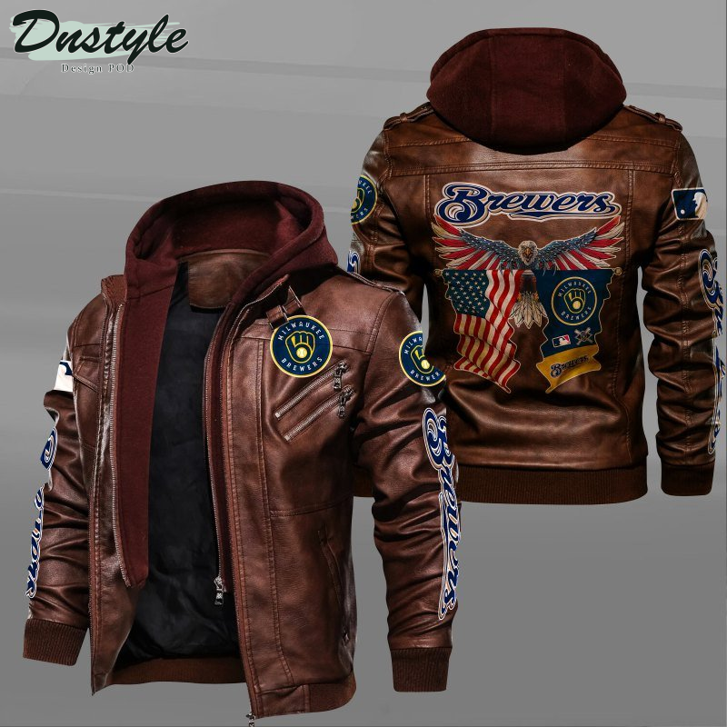 Milwaukee Brewers American Eagle Leather Jacket