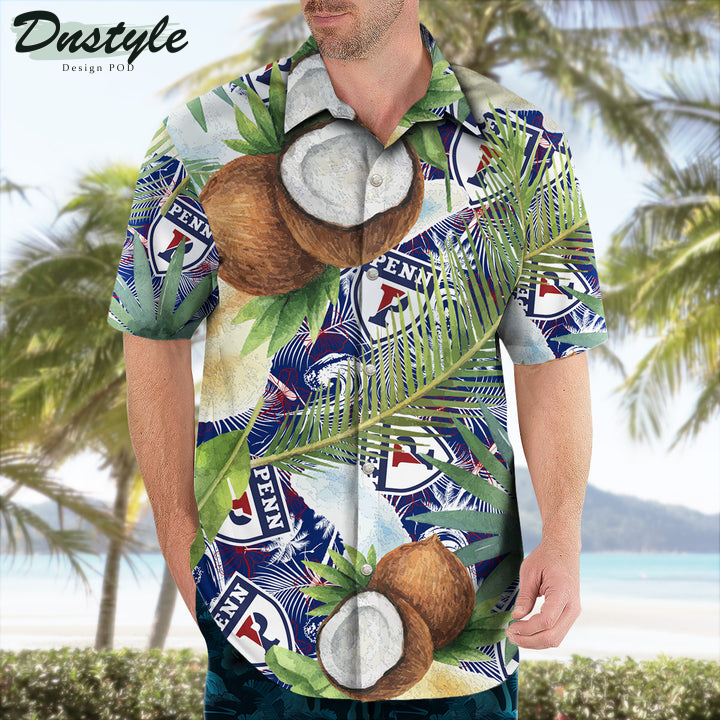 Penn Quakers Coconut Tropical Hawaiian Shirt