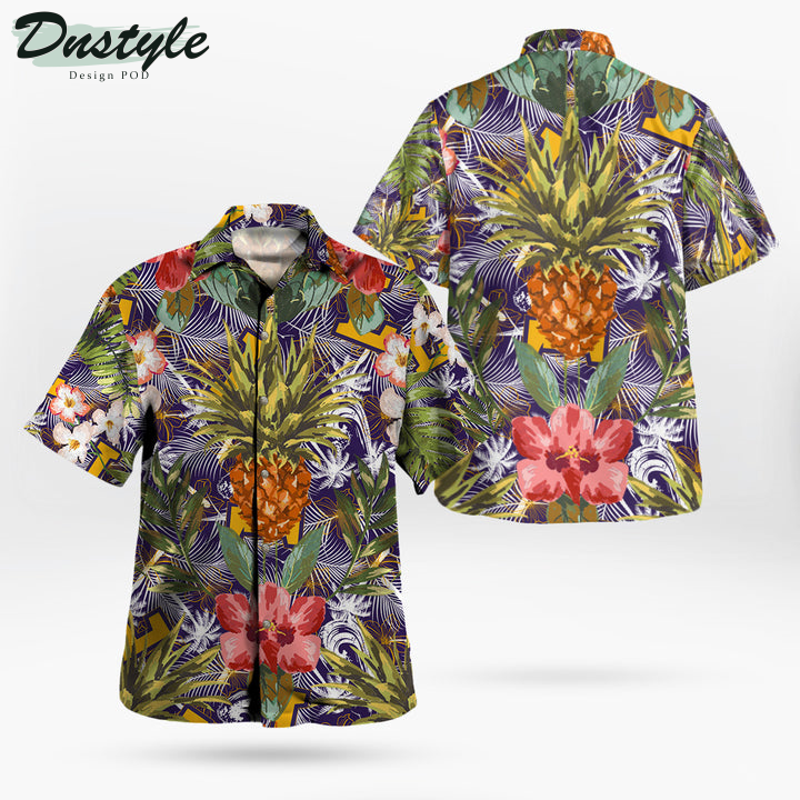 Lipscomb Bisons Pineapple Tropical Hawaiian Shirt
