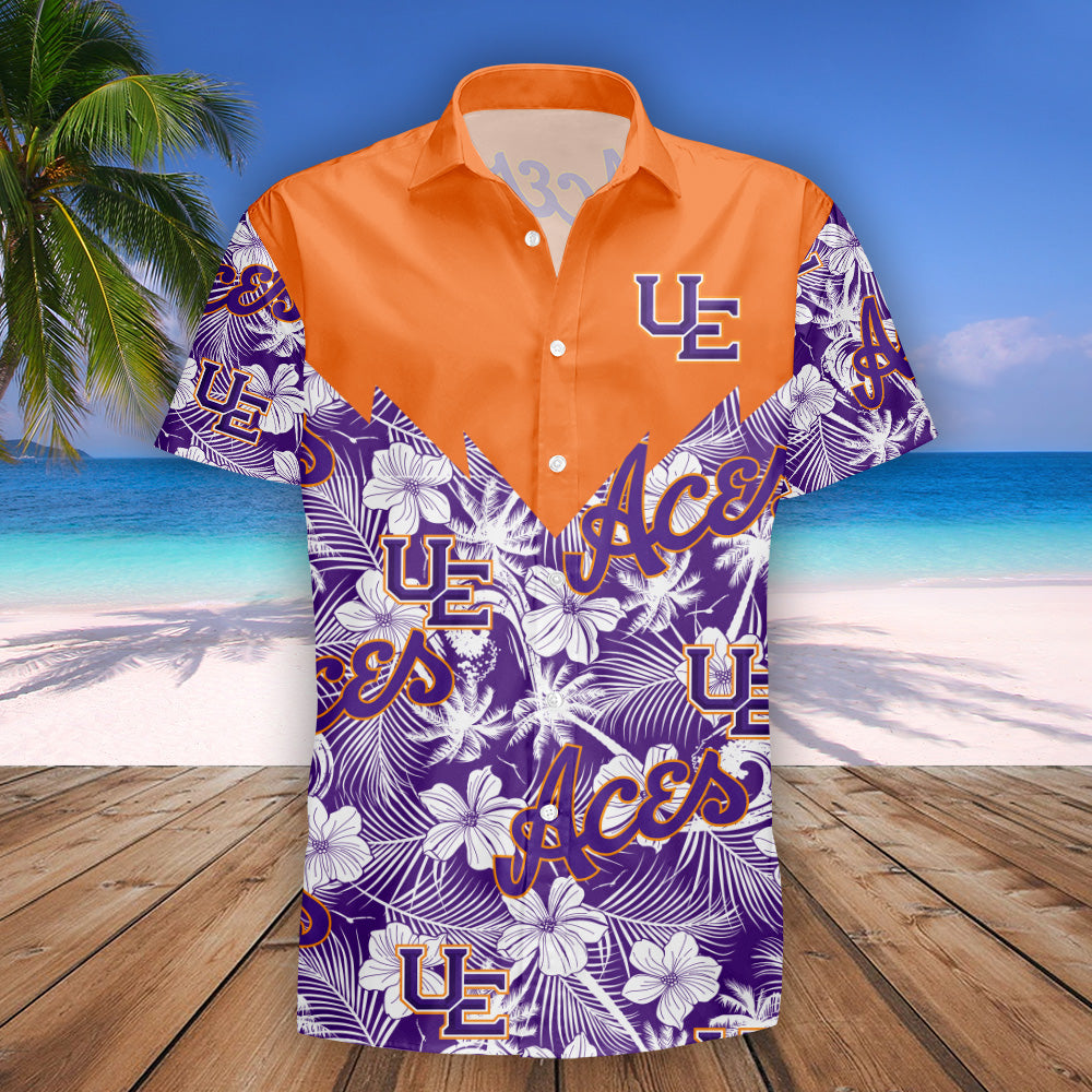 Evansville Purple Aces Tropical Seamless NCAA Hawaii Shirt