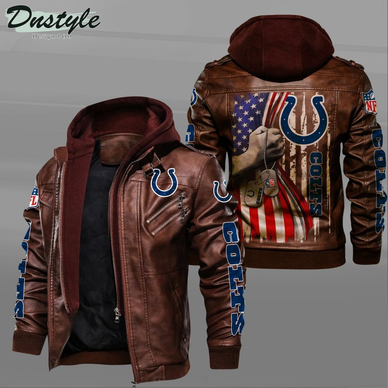 Indianapolis Colts Indianapolis Colts Independence Day Leather Jacket