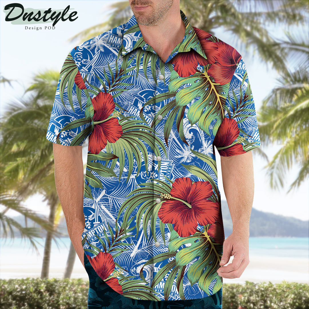 Hampton Pirates Hibiscus Tropical Hawaii Shirt