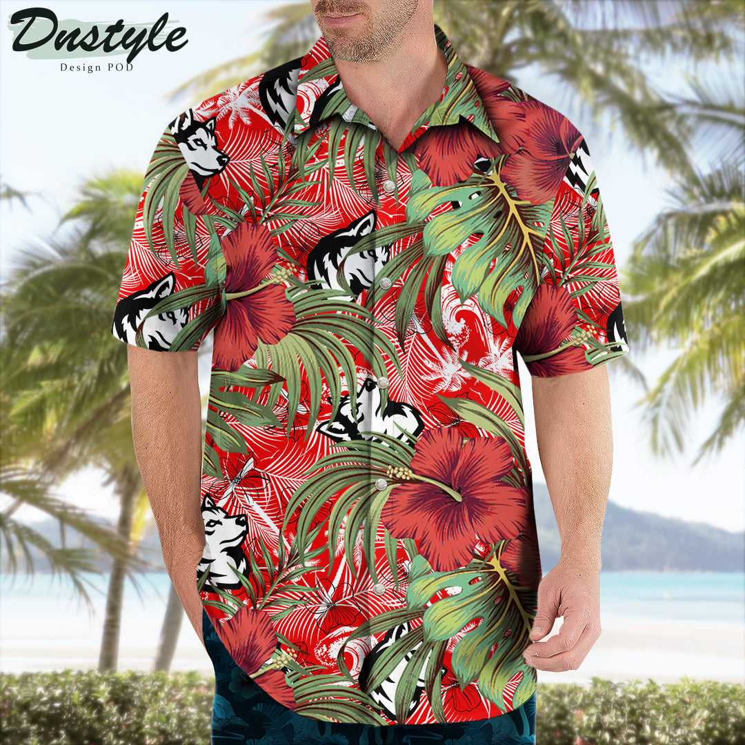 Northeastern Huskies Hibiscus Tropical Hawaii Shirt