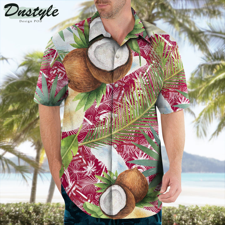Temple Owls Coconut Tropical Hawaiian Shirt