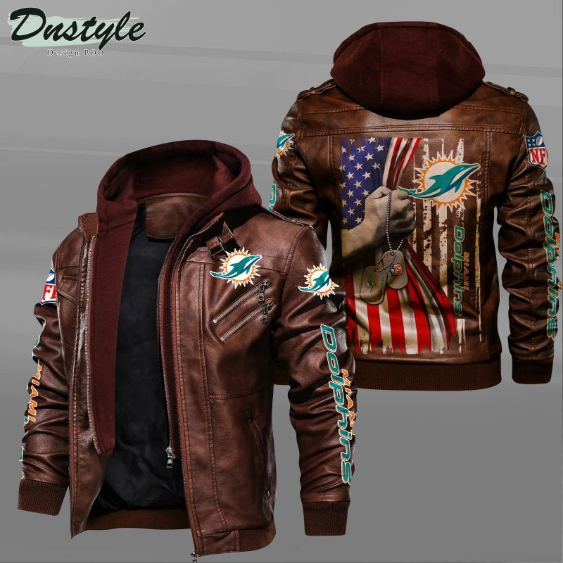 Miami Dolphins Independence Day Leather Jacket