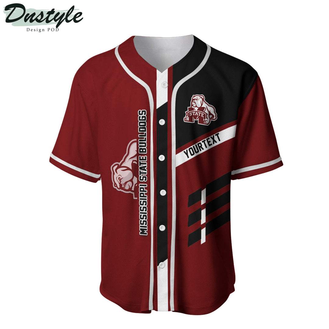 Mississippi State Bulldogs Custom Name Baseball Jersey