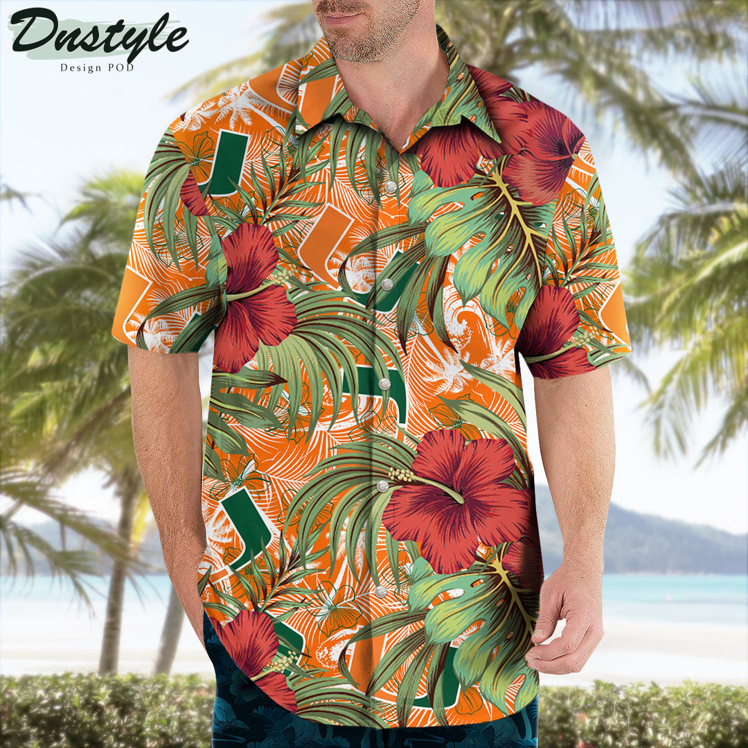 Miami Hurricanes Hibiscus Tropical Hawaii Shirt