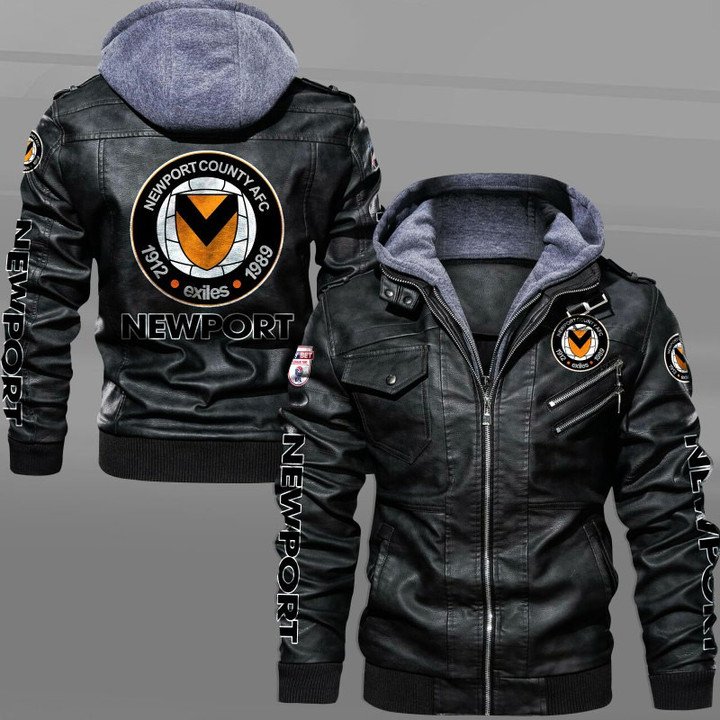 Newport County AFC Leather Jacket