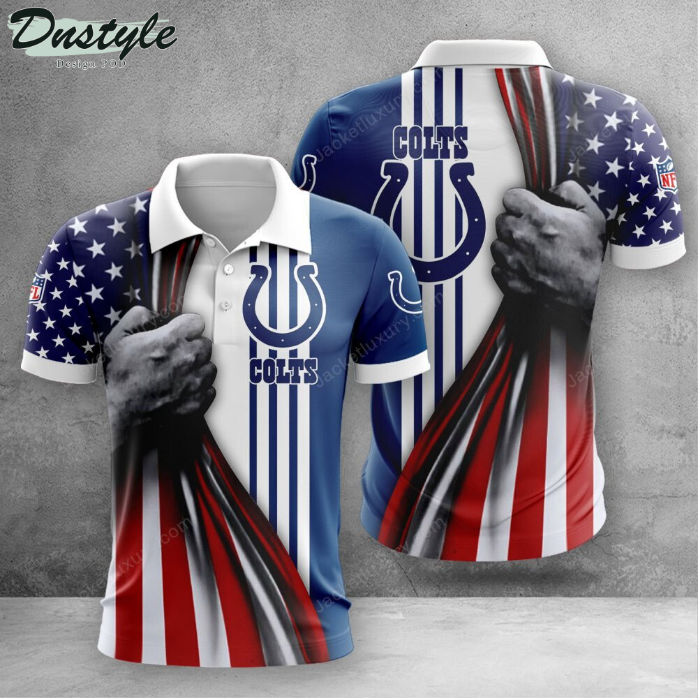 Indianapolis Colts American Flag Polo Shirt
