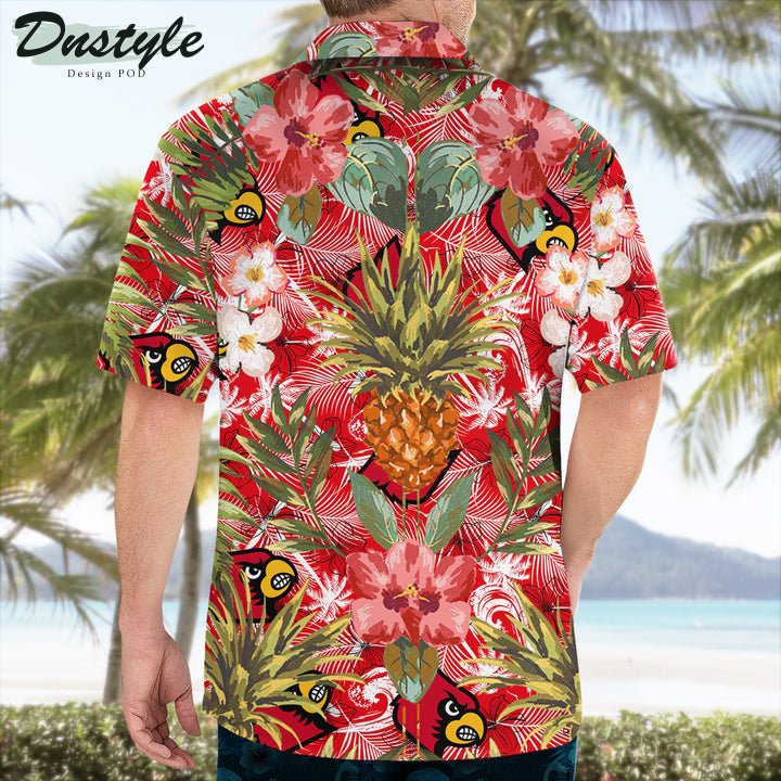 Louisville Cardinals Pineapple Tropical Hawaiian Shirt