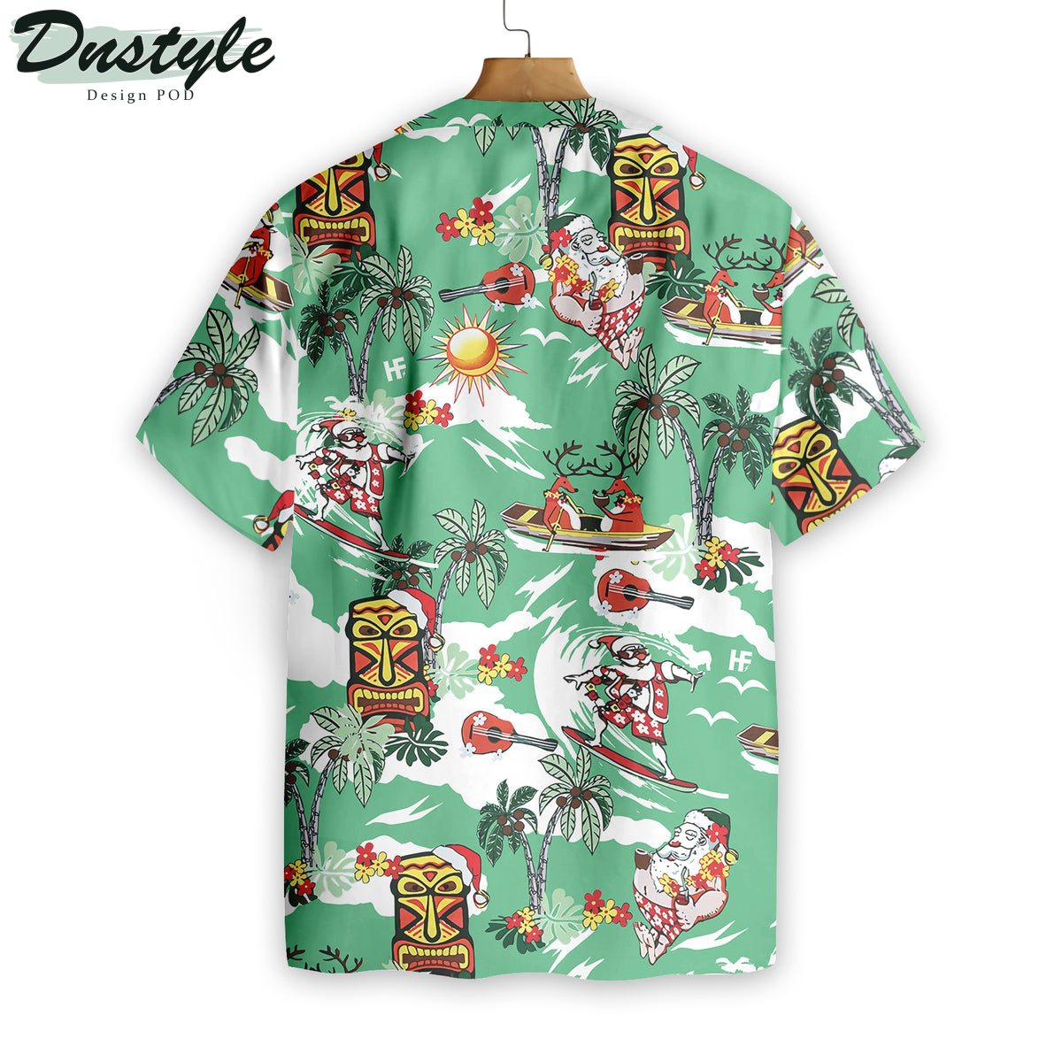 Merry Christmas Santa Claus 10 Palm Tree Hawaiian Shirt
