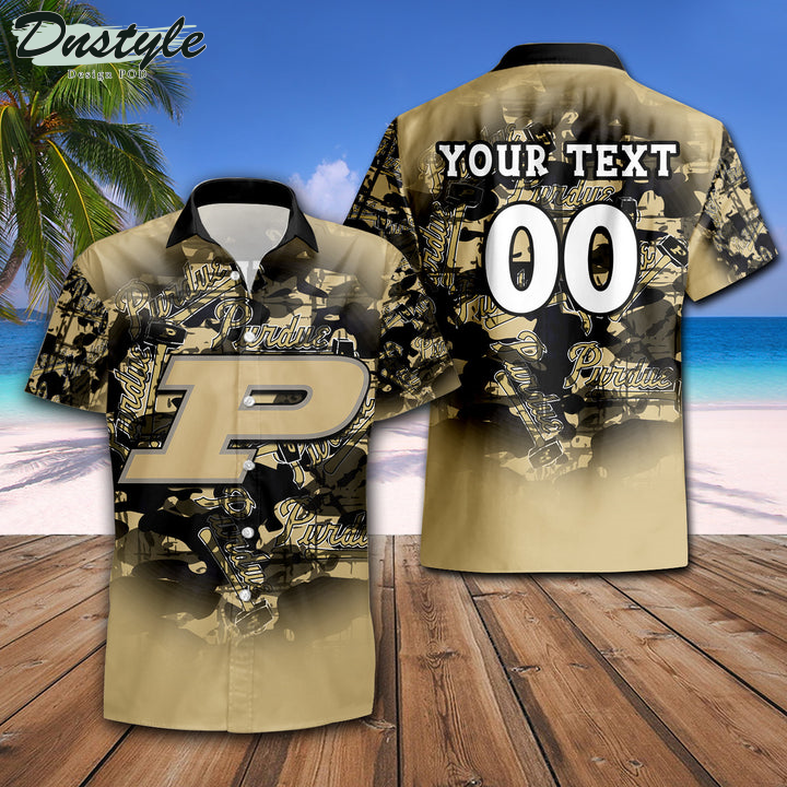 Personalized Purdue Boilermakers Camouflage Vintage NCAA Hawaii Shirt