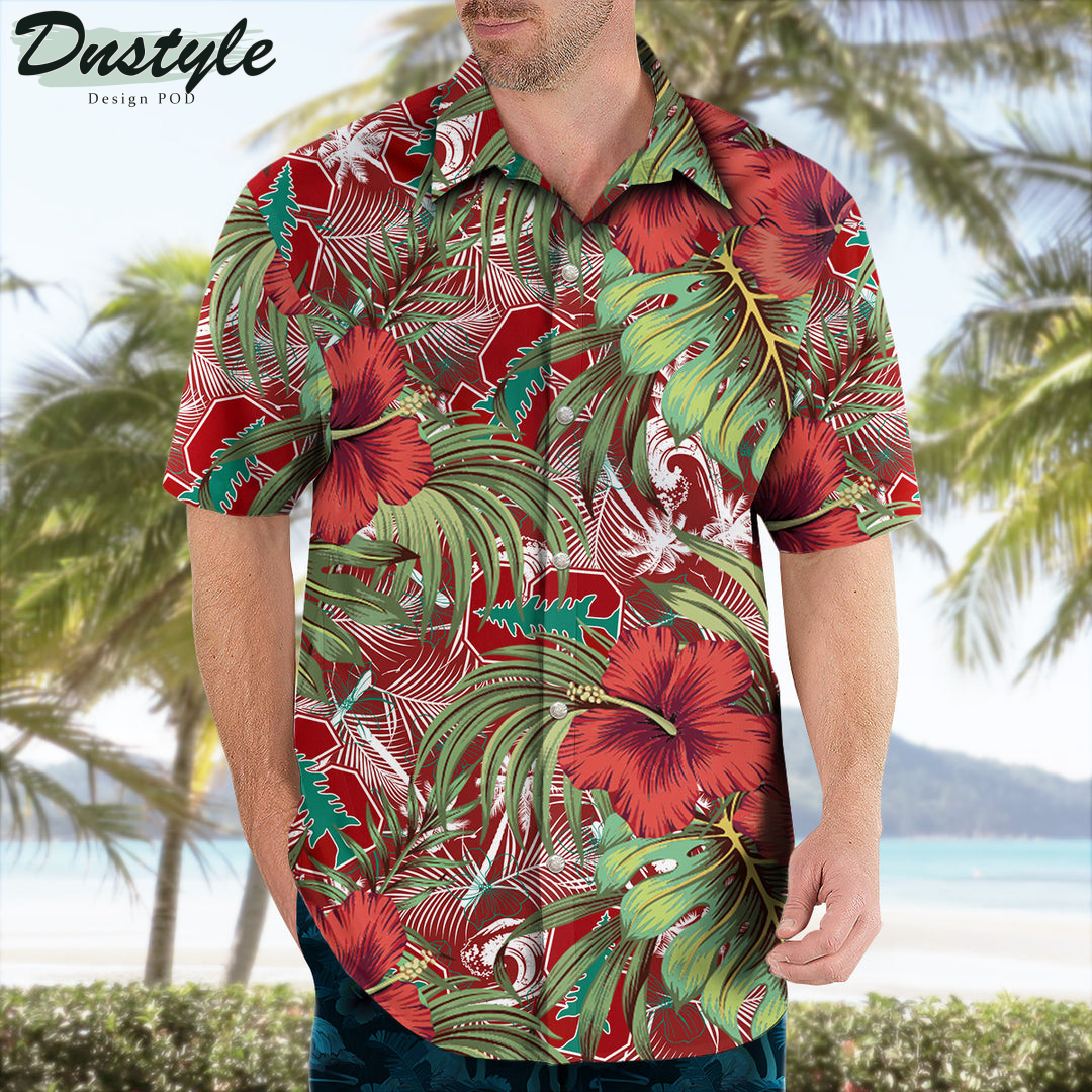 Stanford Cardinal Hibiscus Tropical Hawaii Shirt