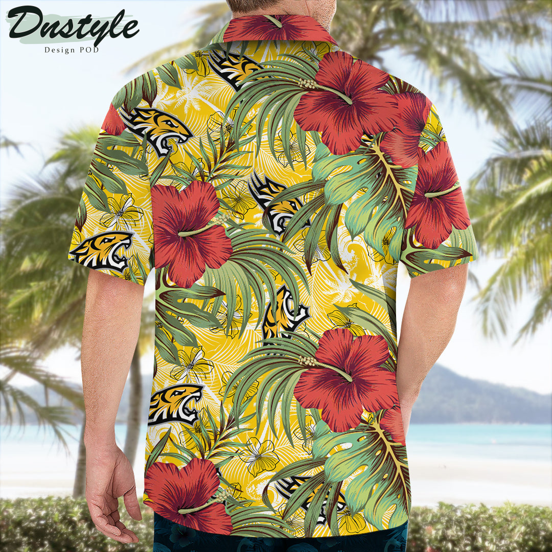 Towson Tigers Hibiscus Tropical Hawaii Shirt