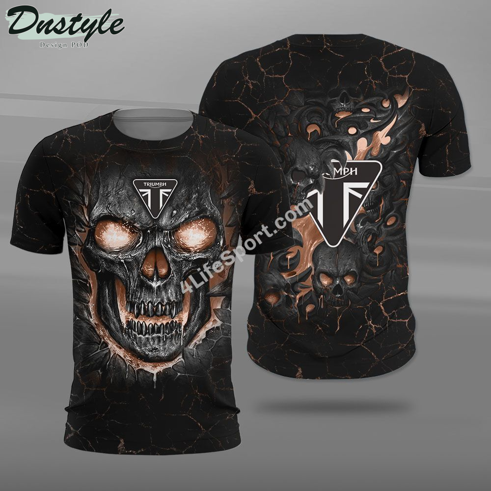 Triumph Skull 3d Printed Hoodie Tshirt