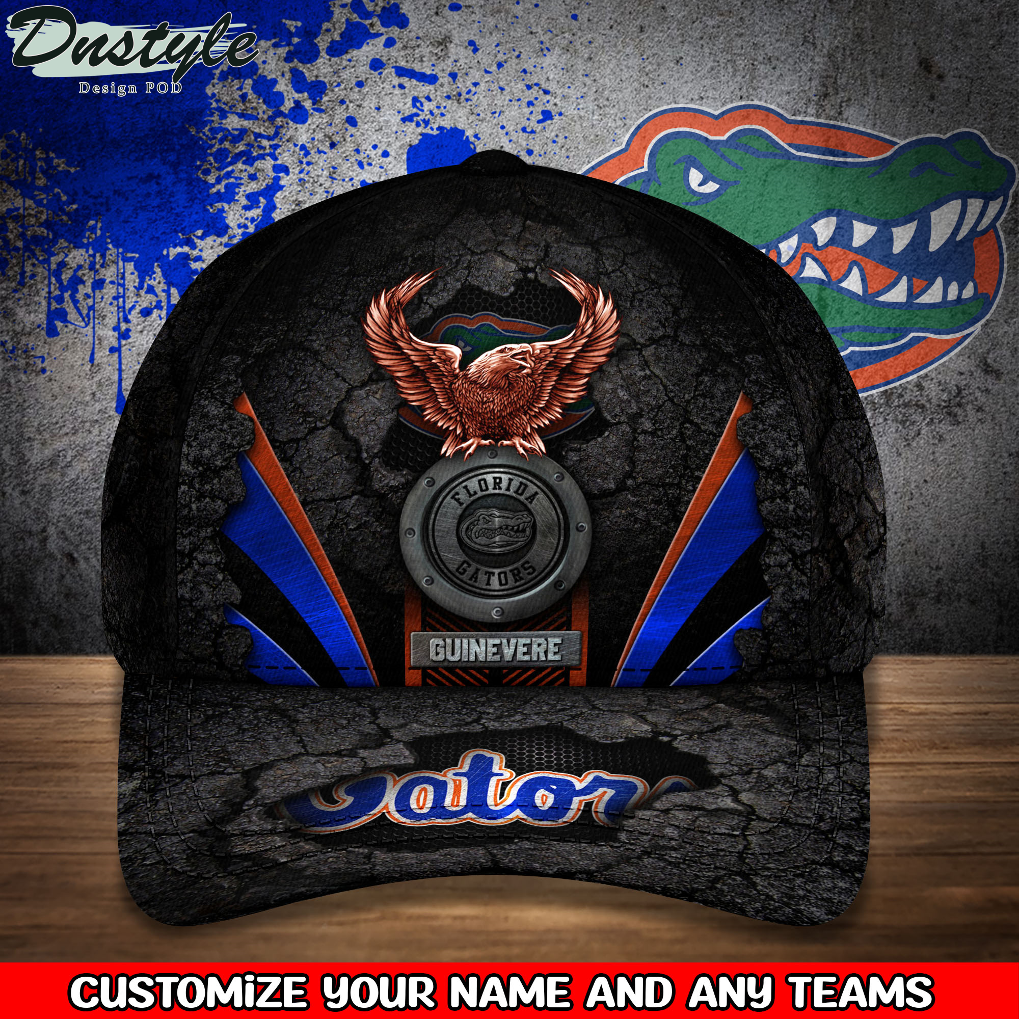 Florida Gators Sports Team With American Eagle Badge Baseball Cap