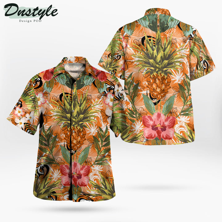 Pacific Tigers Pineapple Tropical Hawaiian Shirt
