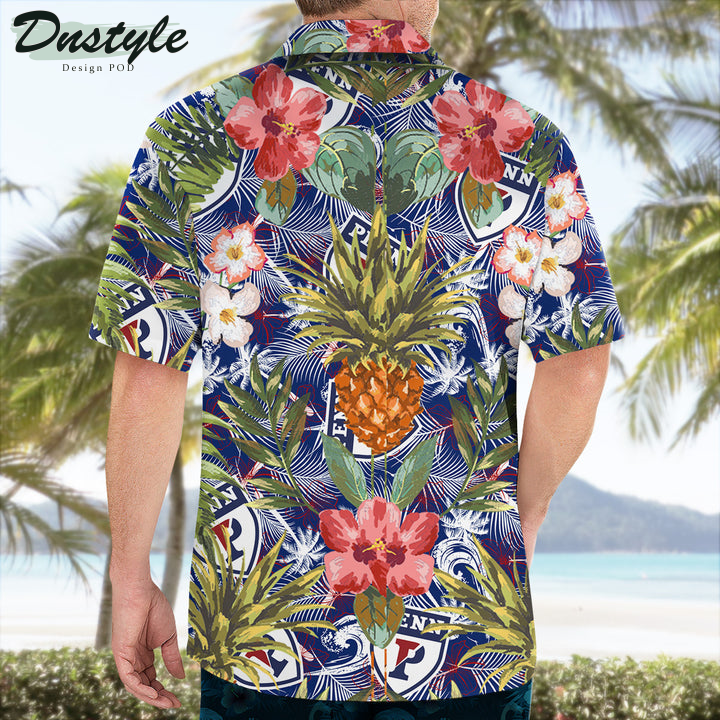 Penn Quakers Pineapple Tropical Hawaiian Shirt