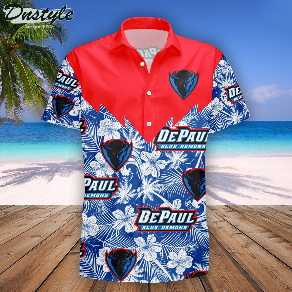 DePaul Blue Demons Tropical Seamless NCAA Hawaii Shirt