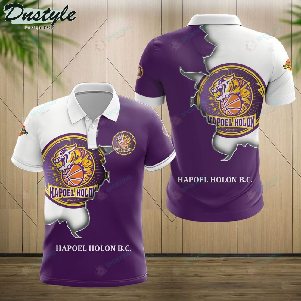 Hapoel Holon B.C Purple Polo Shirt