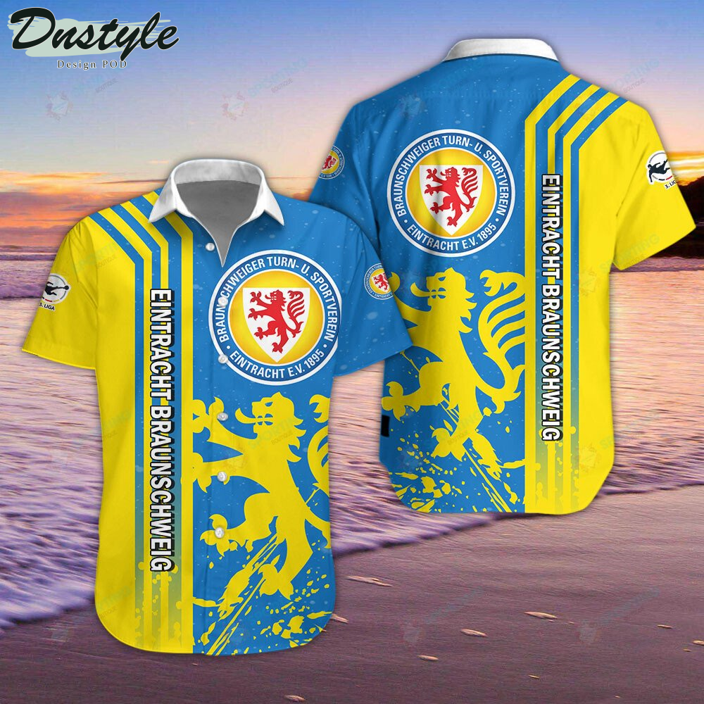 Eintracht Braunschweig Yellow Hawaiian Shirt