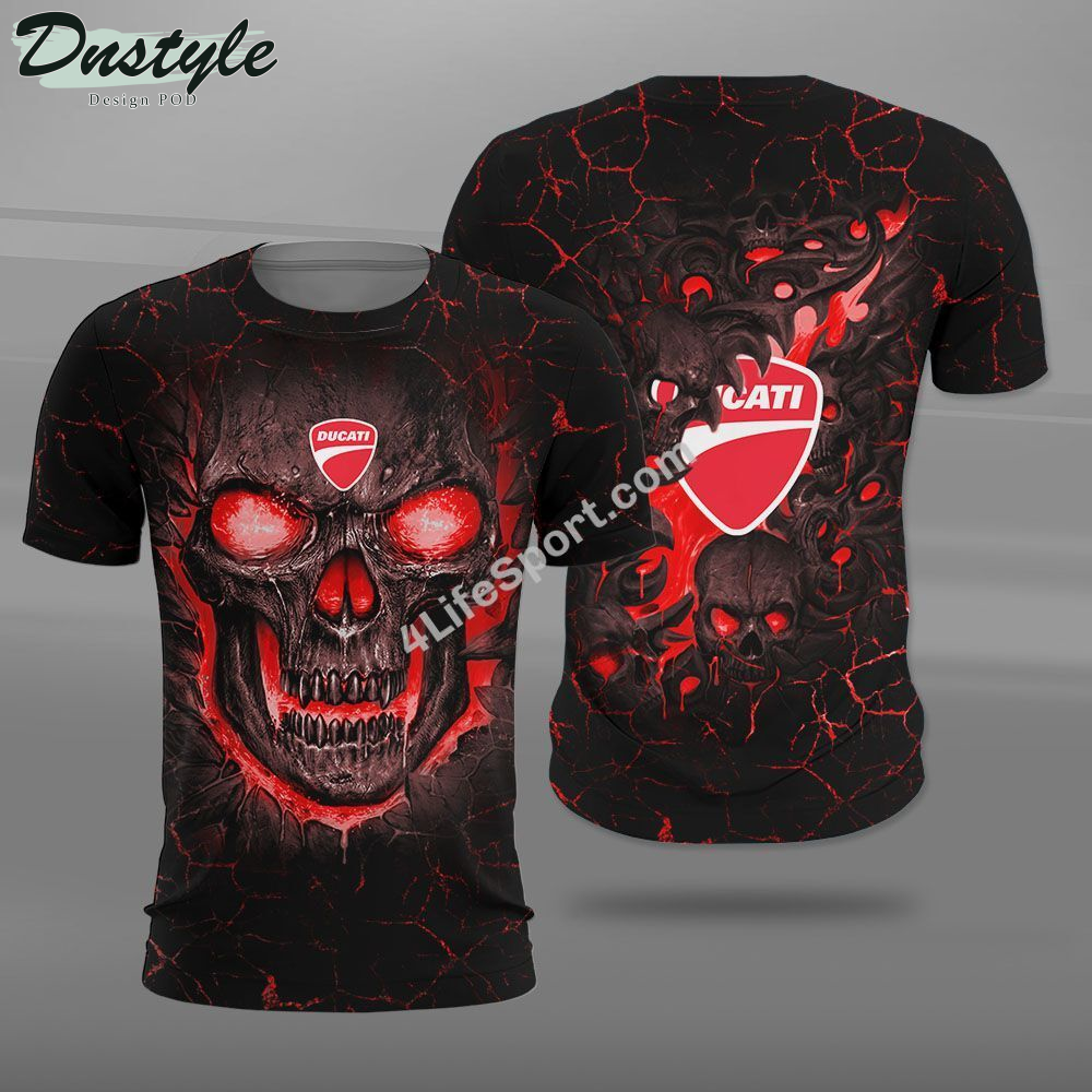 Ducati Skull 3d Printed Hoodie Tshirt