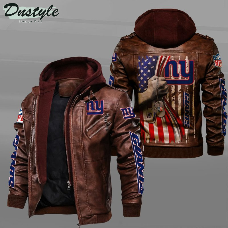 New York Giants Independence Day Leather Jacket