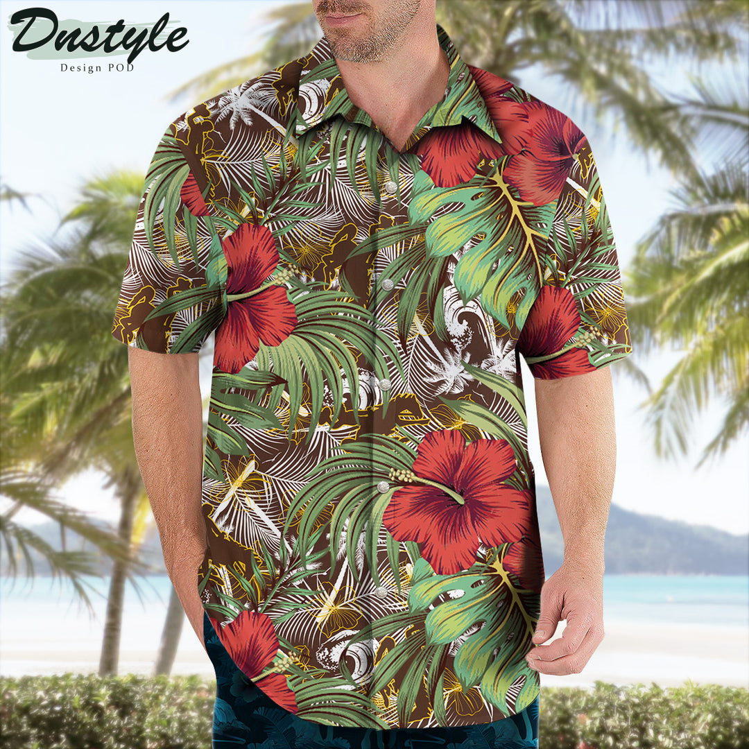 Wyoming Cowboys Hibiscus Tropical Hawaii Shirt