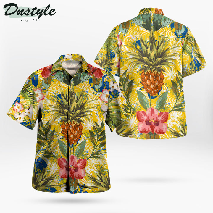 Umkc Kangaroos Pineapple Tropical Hawaiian Shirt