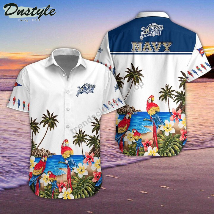 Navy Midshipmen Tropical Hawaiian Shirt