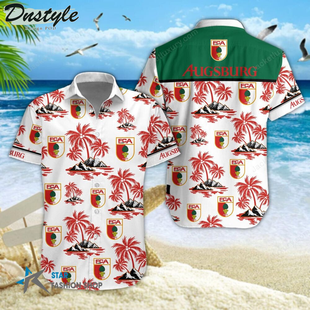 FC Augsburg Hawaiian Shirt Beach Short