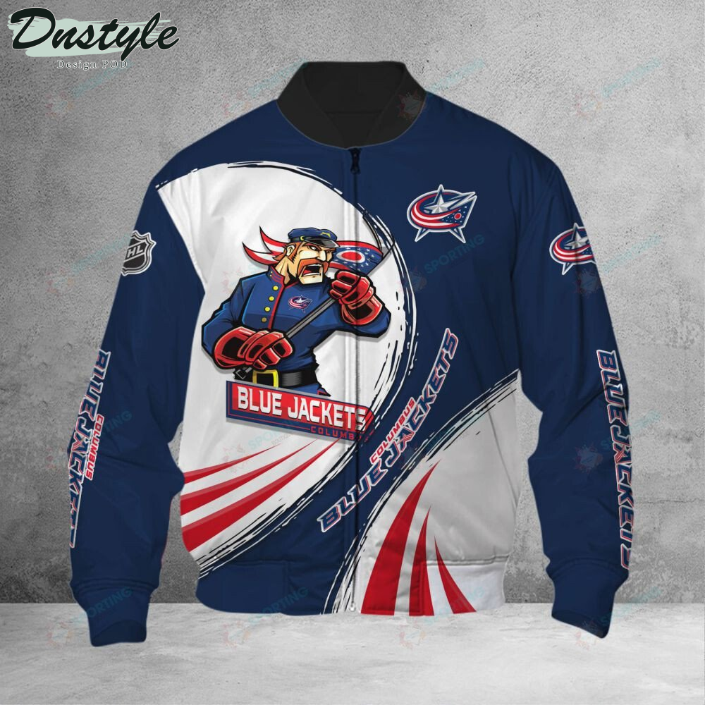 Columbus Blue Jackets 3d Bomber Jacket