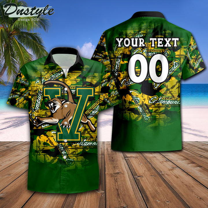 Personalized Vermont Catamounts Camouflage Vintage NCAA Hawaii Shirt