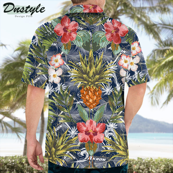 Akron Zips Pineapple Tropical Hawaiian Shirt