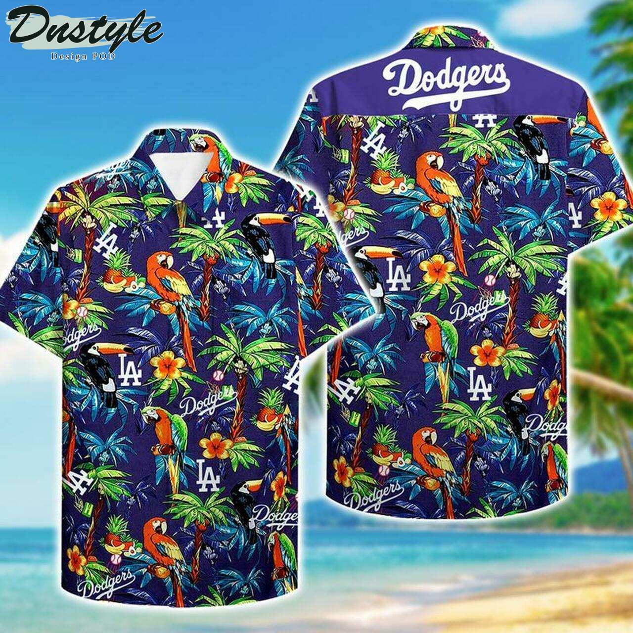 Dodgers Fashion Tourism Hawaiian Shirt